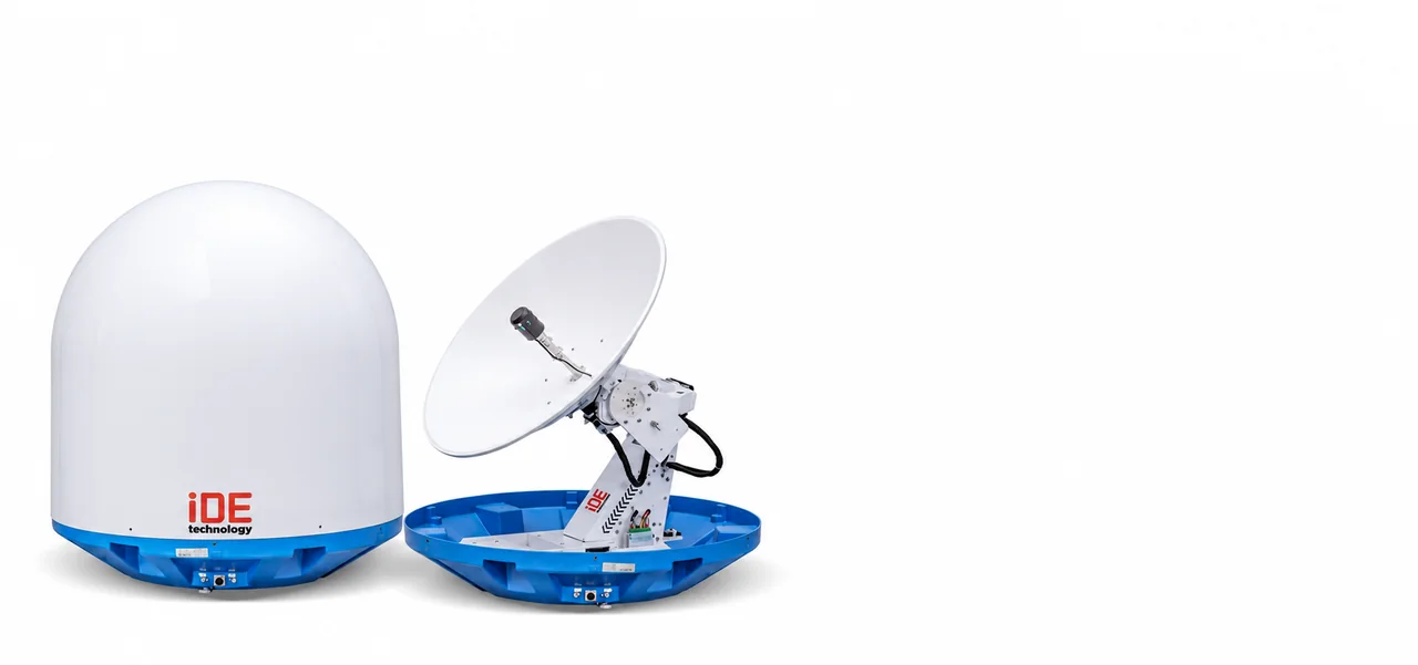 ide-tek VSAT anteninin radomu ve iç mekanizması